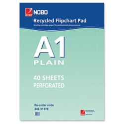 Nobo Re-Cycled Flip Chart Pad A1 [Pack 5]